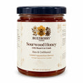 Buzzberry Farms Sourwood Honey with Cut Comb, 12 oz glass jar — front