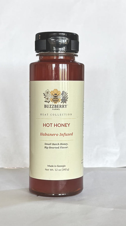 Buzzberry Farms Habanero-Infused Hot Honey, 12 oz squeeze bottle