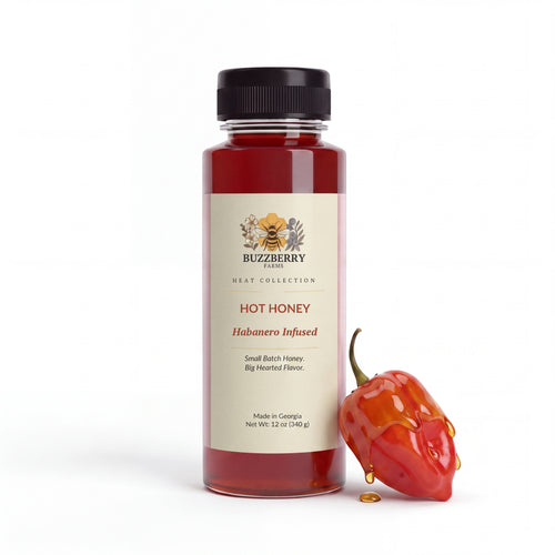 Buzzberry Farms Habanero-Infused Hot Honey, 12 oz squeeze bottle