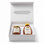 Buzzberry Farms Holiday Honey Gift Box with Local Wildflower cut comb honey and Mountain Wildflower honey