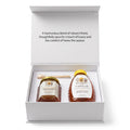 Buzzberry Farms Holiday Honey Gift Box with Local Wildflower cut comb honey and Tupelo honey