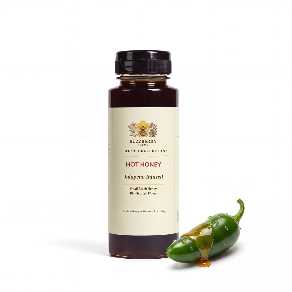 Buzzberry Farms Jalapeno-Infused Hot Honey, 12 oz squeeze bottle
